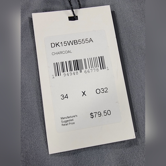 NEW DKNY Mens 34x32 Stanton Slim Fit Ultimate Stretch Gray 5 Pockets Pants NWT - Picture 3 of 16